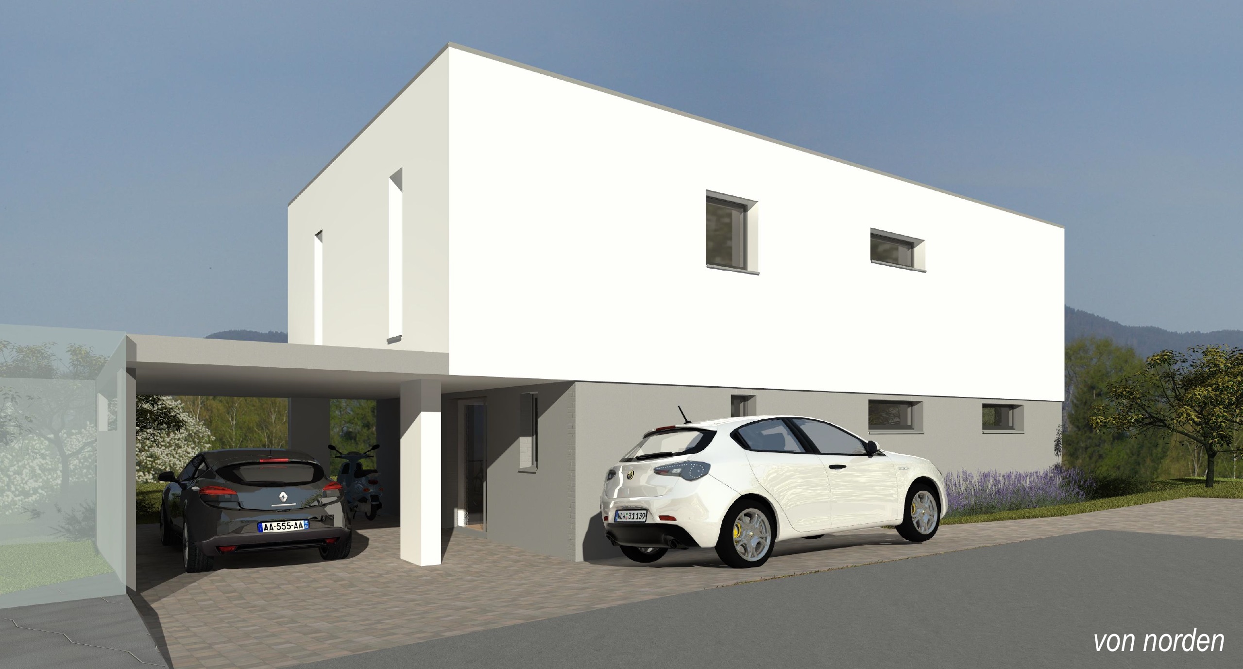Neubau Einfamilienhaus in Lohn-Ammannsegg mit Autounterstand