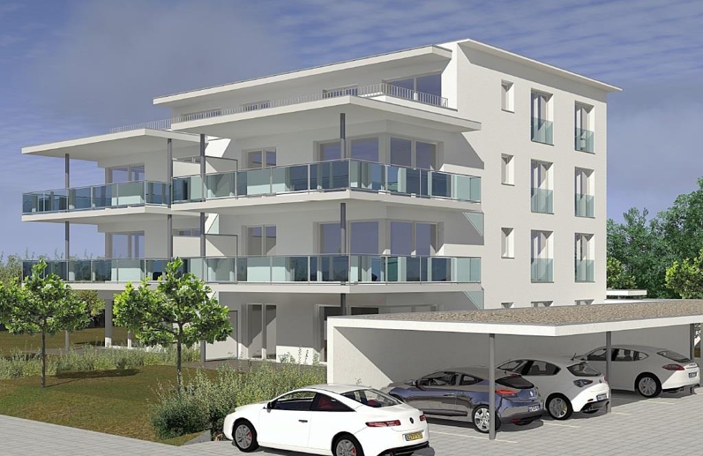Neubau Mehrfamilienhaus in Grenchen mit Autounterstand